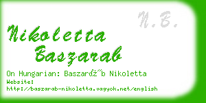 nikoletta baszarab business card